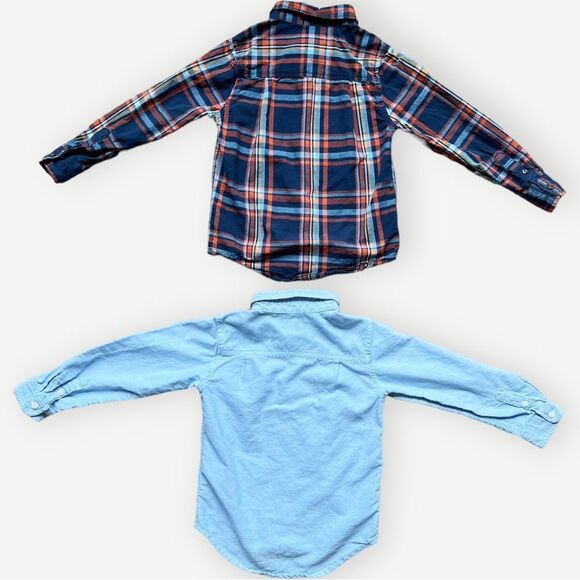 BUNDLE OF 2 Boy’s Kid’s Children’s Place Long Sleeve Button Down Shirts. 4. 4T. - Picture 2 of 11